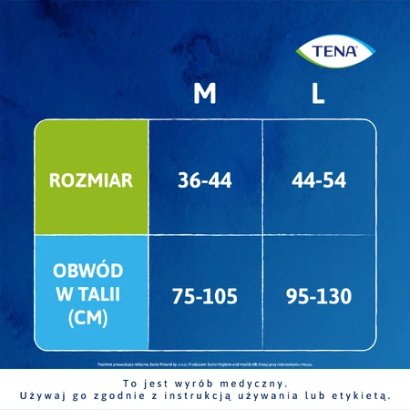 Tena Lady Pants Creme, absorberende slips, maat M, 75-105 cm, Plus, 9 stuks