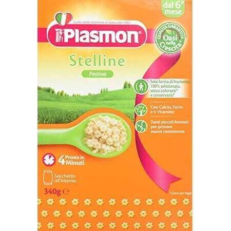 Paste Stelline, +6 luni, 340 g, Plasmon