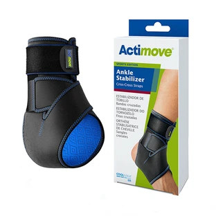 Actimove Sports Edition, stabilizator gleznă, negru, curele încrucișate, reglabil