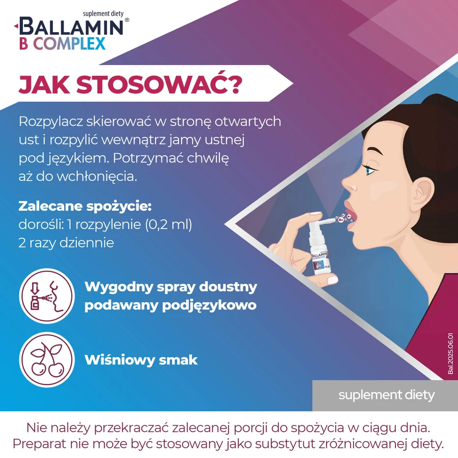 Ballamin B Complex, spray sublingual, 15 ml