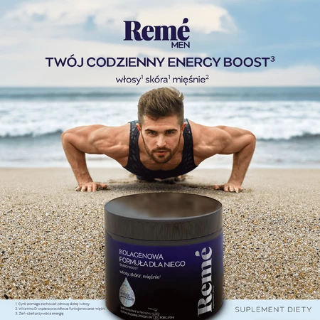 Reme Men Collageen Formule voor Mannen, zwarte bessensmaak, 150 g
