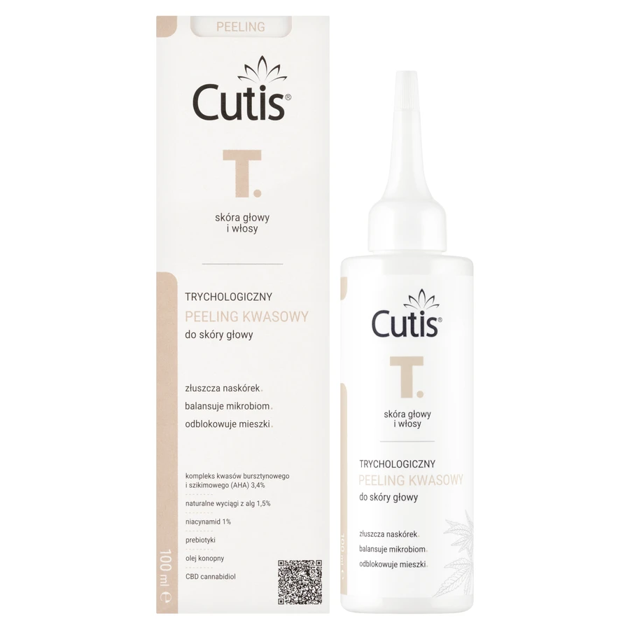 Cutis T, trychologiczny peeling kwasowy do skóry głowy, 100 ml: ceny i cechy
