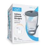 Dafi Crystal Led, Glasfilterkanne, Stahl, 2 l + Unimax-Filter, 1 Stück