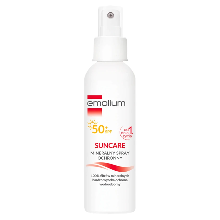 Emolium Suncare set, mineral protective spray for children from day 1 and adults, SPF 50+, 2 x 100 ml + beach game "catch the ball" free of charge