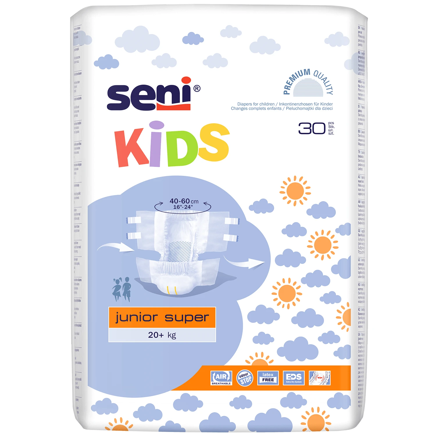 Seni Kids, Windeln, Junior Super, ab 20 kg, 30 Stück
