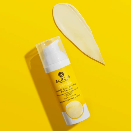 BasicLab Complementis, crème antioxydante à la vitamine C, éclaircissante et lissante, texture légère, 50 ml