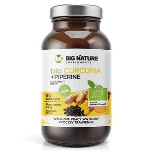 Big Nature Bio Kurkuma + Piperin, 90 Tabletten