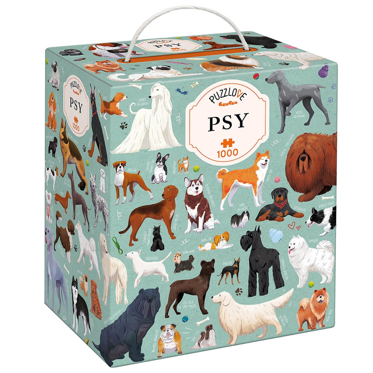 CzuCzu Puzzlove Dogs, Familienpuzzle, 1000 Elemente