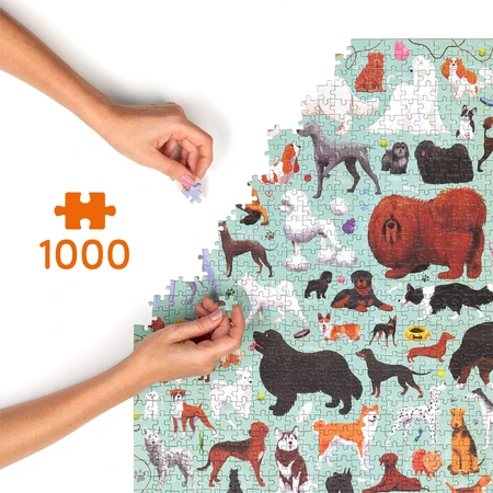CzuCzu Puzzlove Perros, puzzle familiar, 1000 elementos