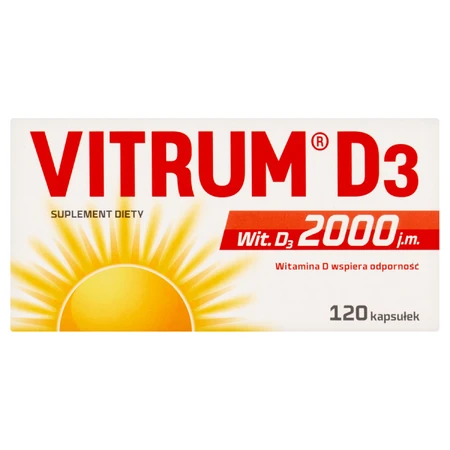 Vitrum D3 Forte, Vitamin D 2000 IU, 120 Kapseln