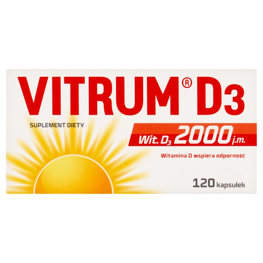 Vitrum D3 Forte, Vitamin D 2000 IU, 120 Kapseln