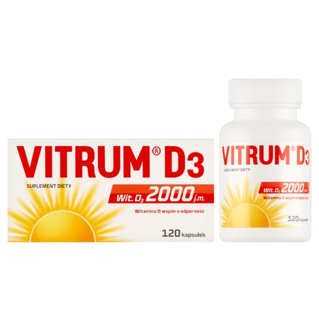 Vitrum D3 Forte, Vitamin D 2000 IU, 120 Kapseln