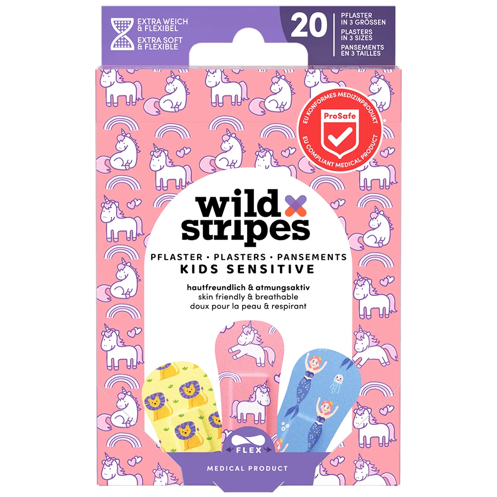 Wild Stripes Kids Sensitive, Fantasiepflaster, 20 Stück