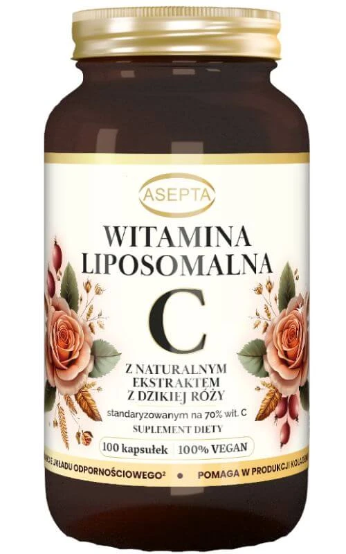 Liposomales Vitamin C mit Hagebutte 100 Kapseln ASEPTA