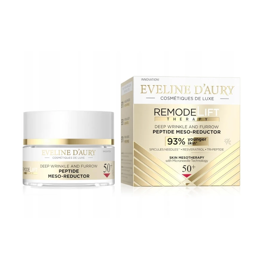 Eveline D'Aury RemodeLift Therapy Peptide meso-reducător pentru riduri adânci și linii fine 50+, 50 ml