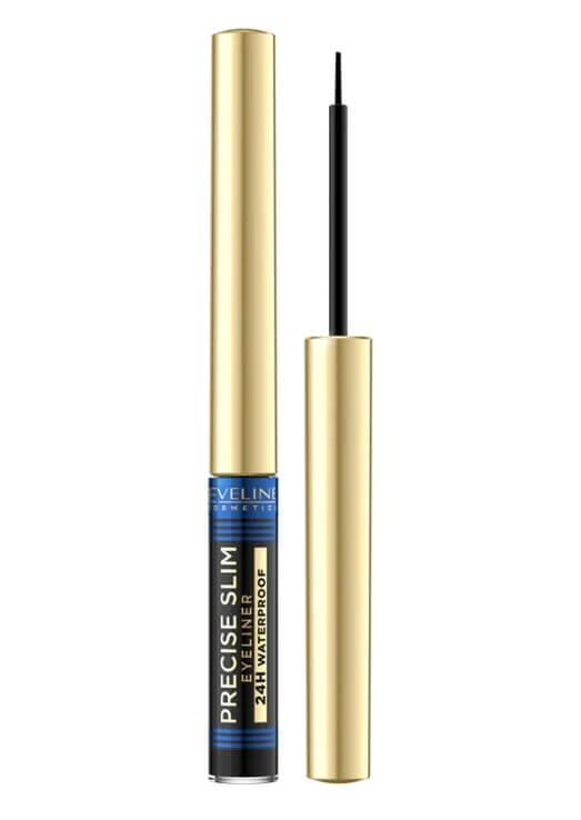 Eveline Cosmetics Präziser schlanker lang anhaltender Eyeliner Vinyl Schwarz, 2 ml