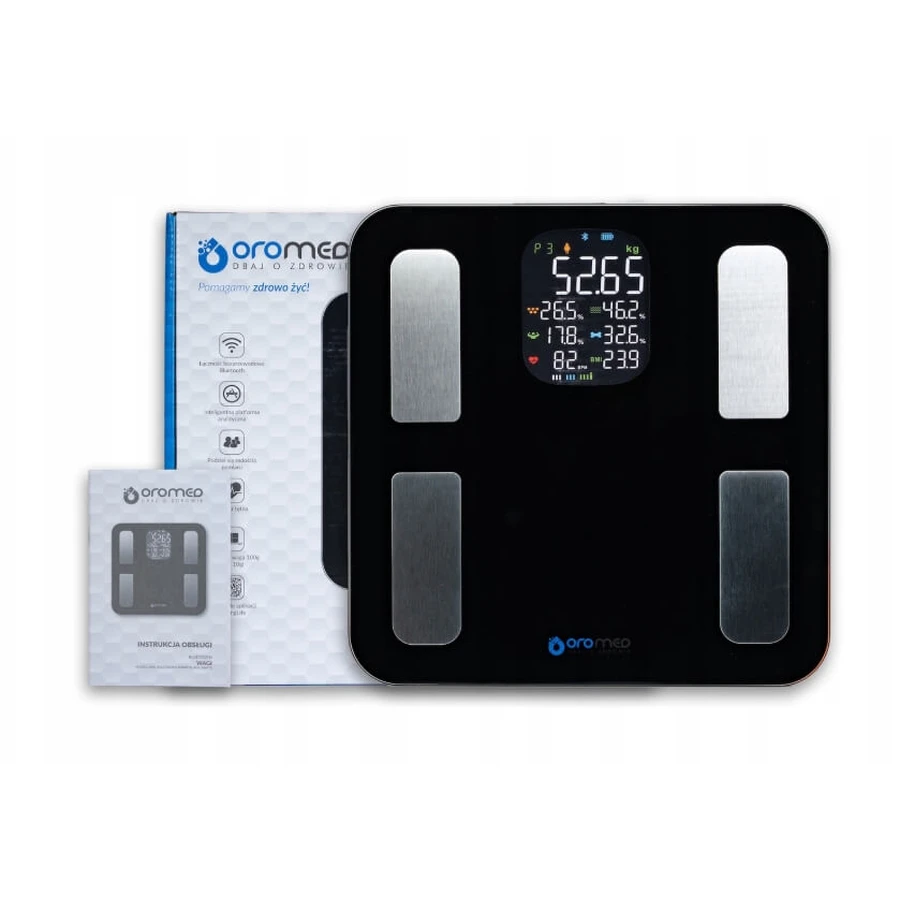 Waga łazienkowa ORO-BLUETOOTH H SMART BLACK: ceny i cechy