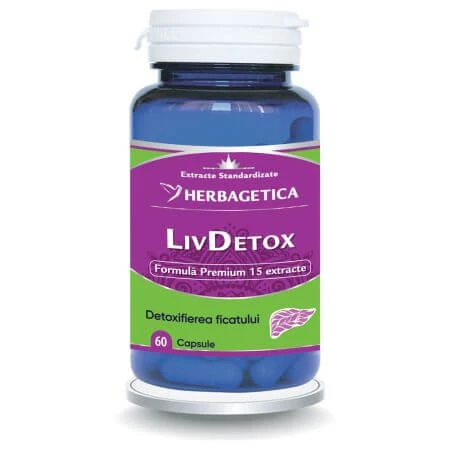 Livdetox, 60 Kapseln, Herbagetica