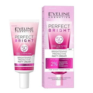 Eveline Cosmetics Perfect Bright Crème matifiante éclaircissante pour le visage SPF50, 30 ml