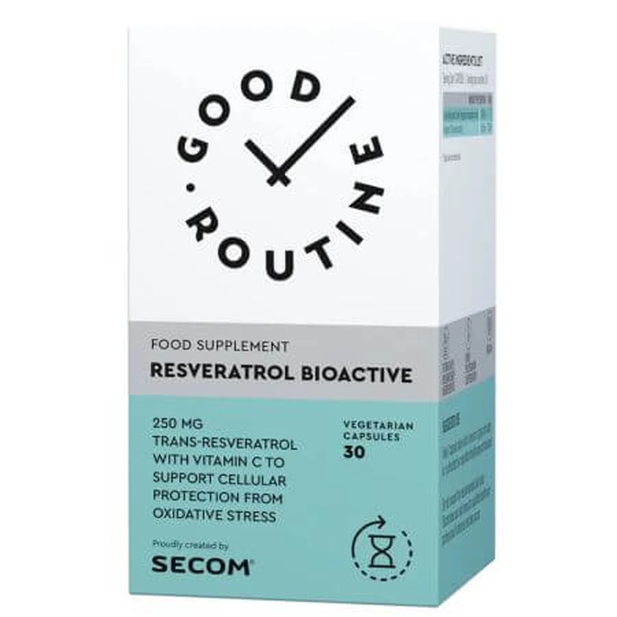 Resveratrol Bioactive Good Routine, 30 vegetarische Kapseln, Secom