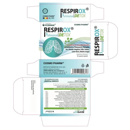 Respirox Pulmonar Detox Total Cleanse, 4 x 30 Kapseln, Cosmo Pharm