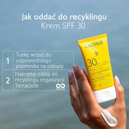 Caudalie Vinosun Protect, crema invisibile ad alta protezione, SPF 30, 50 ml + crema invisibile, leggera, ad altissima protezione, SPF 50+, 20 ml in omaggio