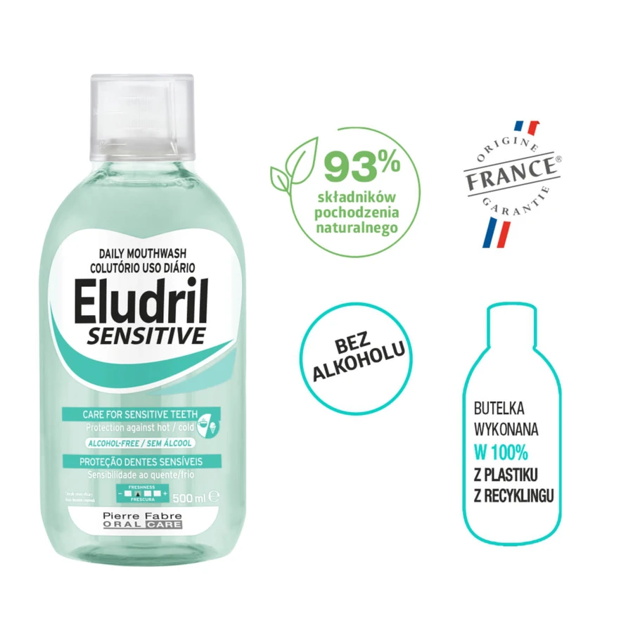 Eludril Sensitive set, mouthwash, 2 x 500 ml