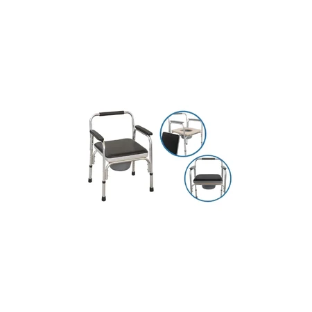 Dr. Happy Silla de Inodoro Tapizada de Aluminio Regulable en Altura JL895