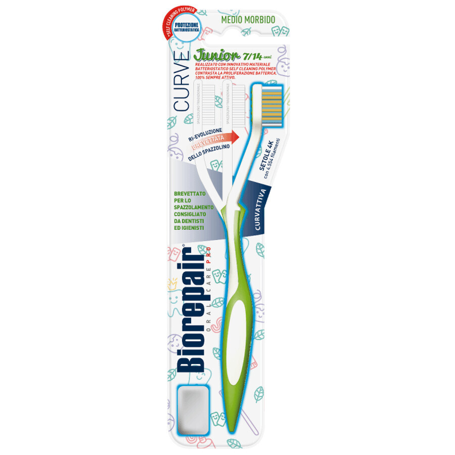 Cepillo de Dientes Biorepair Pro Junior Curvatura Activa, 6-12 años, Coswell