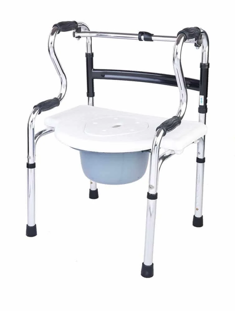 Gehhilfe mit Sitz, Rädern, abnehmbarer Toilettenschüssel Dr. Happy JLZ00202