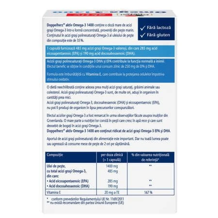 Omega 3 1400 mg, 30 + 10 cápsulas, Doppelherz
