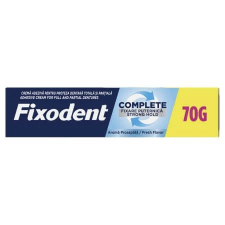 Complete Strong Hold Fresh Prothesenhaftcreme, 70 g, Fixodent