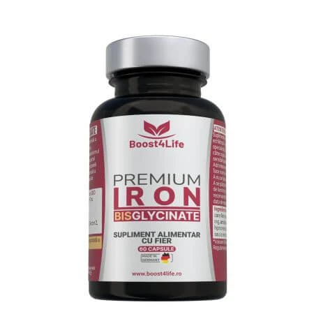 Eisen Bisglycinat Premium, 71.8 mg, 60 Kapseln, Boost4life