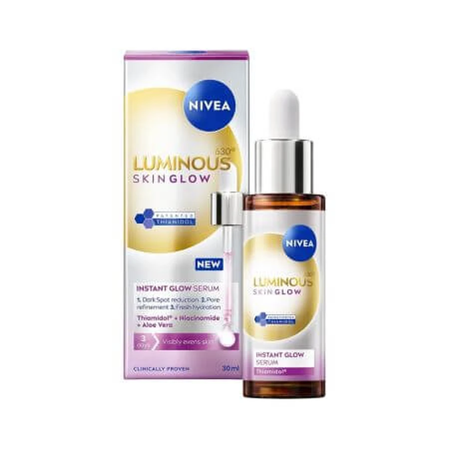 Serum pentru fata iluminator Luminous Skin Glow, 30 ml, Nivea