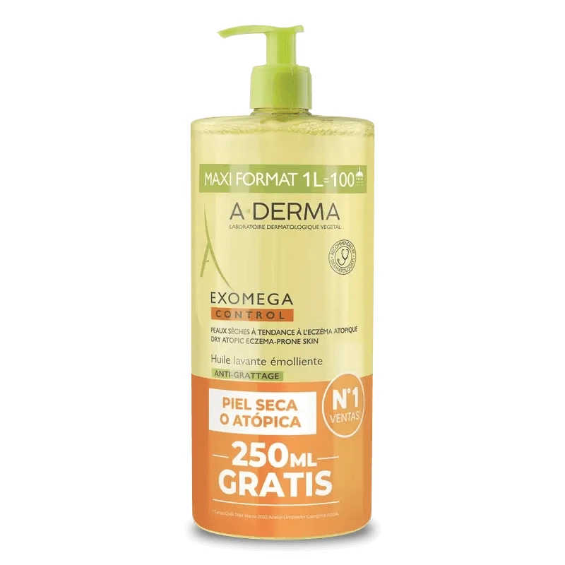 ADERMA EXOMEGA CONTROL EMOLLIENT CLEANSING OIL 1 PACKUNG 1 L