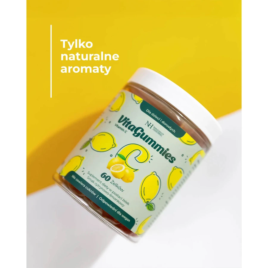Noble Health VitaGummies Vitamina C, aromă de lămâie și limetă, 60 bucăți