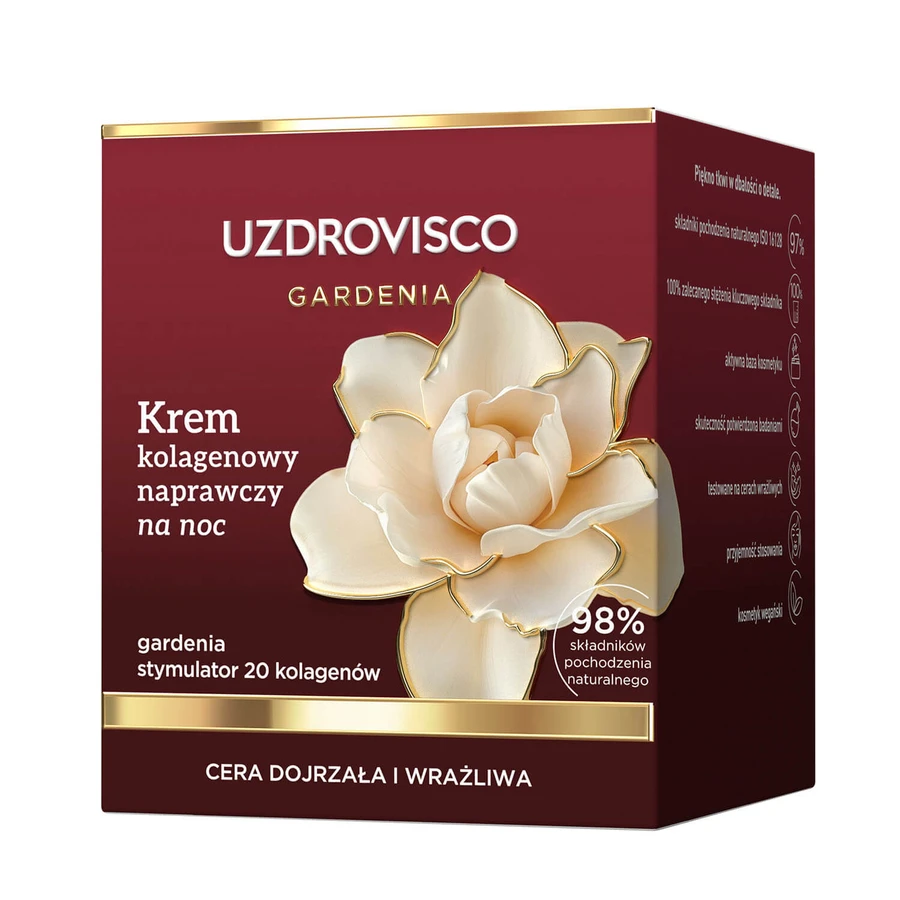 Uzdrovisco Gardenia, collagen repair night cream, 50 ml