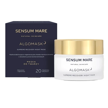 Sensum Mare Algomask, mască de noapte hidrostabilizantă și regenerantă în cremă cu acțiune anti-îmbătrânire, 50 ml
