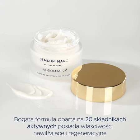 Sensum Mare Algomask, mască de noapte hidrostabilizantă și regenerantă în cremă cu acțiune anti-îmbătrânire, 50 ml
