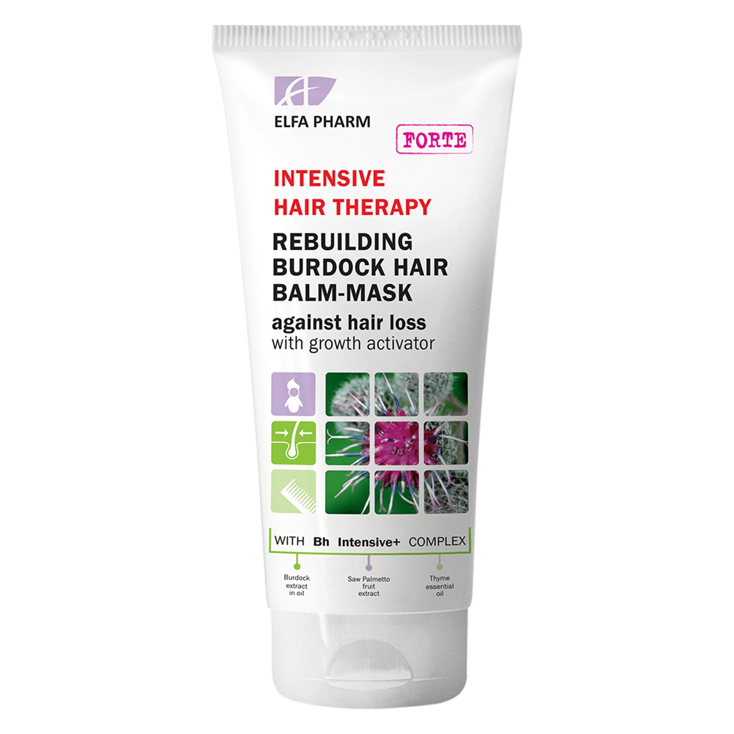 Elfa Pharm Intensive Hair Therapy, Klettenbalsam-Maske gegen Haarausfall, 200 ml
