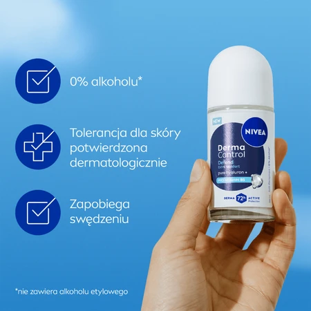 Nivea Derma Control Defend, antitraspirante, roll-on, 50 ml