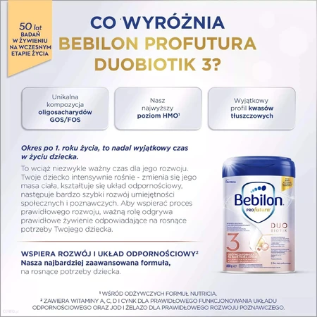 Bebilon Profutura DuoBiotik 3 set, nutritious milk-based formula, after 1 year, 2 x 800 g