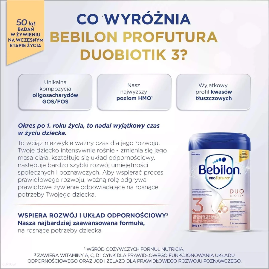 Bebilon Profutura DuoBiotik 3 set, nutritious milk-based formula, after 1 year, 2 x 800 g