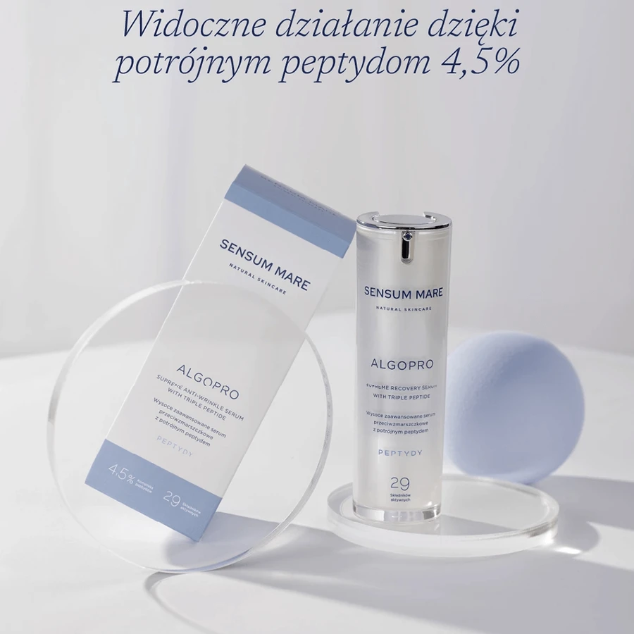 Sensum Mare Algopro, siero antirughe altamente avanzato con triplo peptide, 30 ml