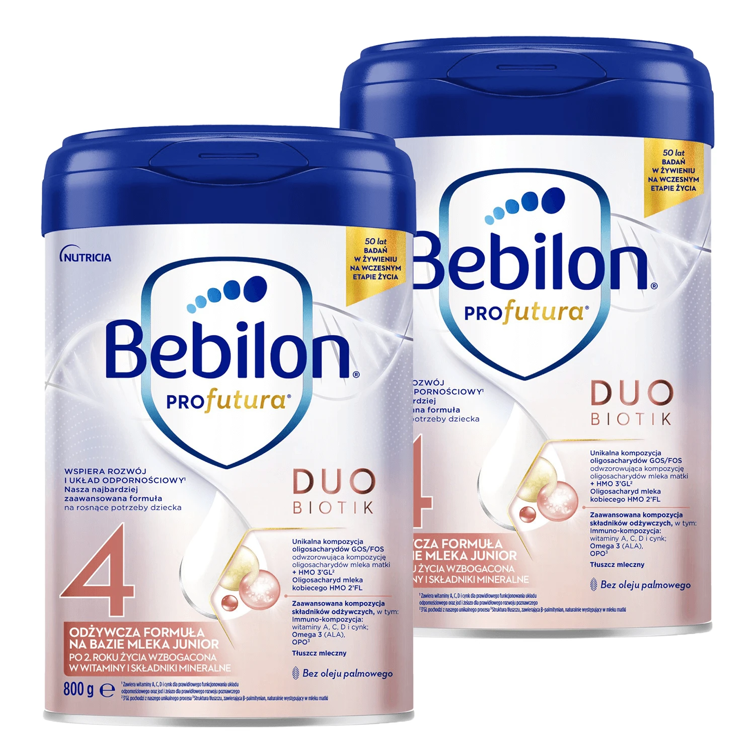 Set Bebilon Profutura Duo Biotik 4, nährstoffreiche Milchnahrung, ab 2 Jahren, 2 x 800 g
