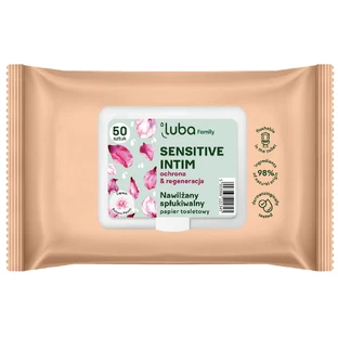 Luba Eco Family, feuchtes Toilettenpapier, empfindlich intim, 50 Stück