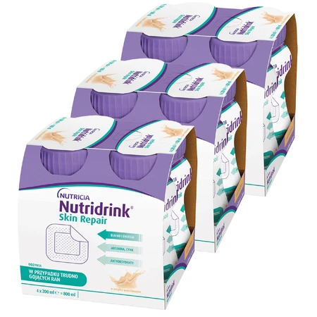 Nutridrink Skin Repair kit, nutritional formula, vanilla flavor, 12 x 200 ml
