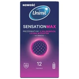 Unimil Sensation Max, Latex-Kondome mit Paspel, 12 Stück