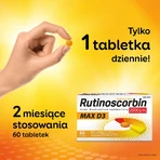 Rutinoscorbin Max D3, 60 tabletek: ceny i cechy