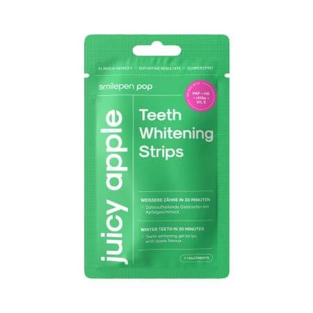 Zahnaufhellungsstreifen, Pop Juicy Apple, 7x2 Stück, Smilepen Pop